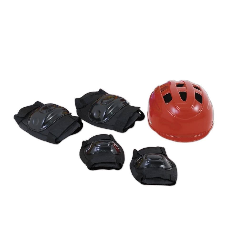 Kit Proteção Infantil Vermelho Capacete Cotoveleira Joelheira Xalingo
