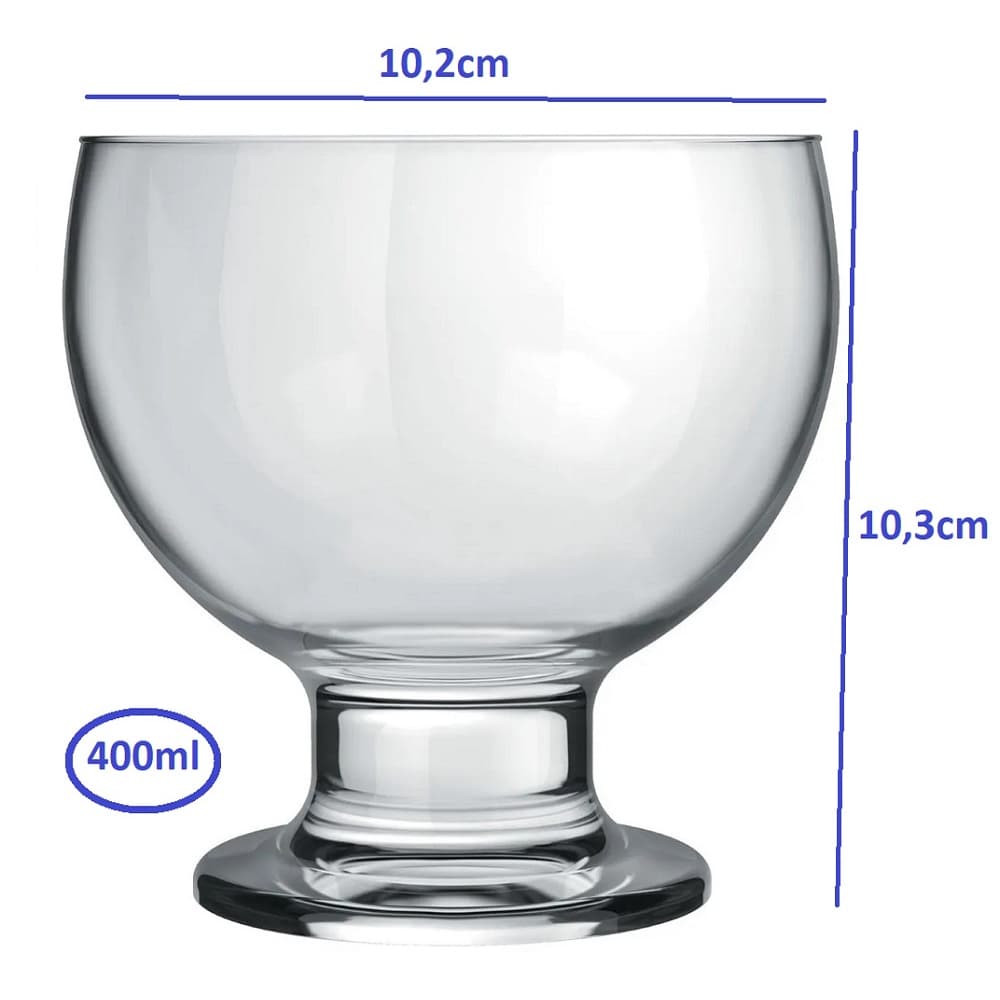 Taça De Vidro Para Sobremesas/Sorvetes. ( 220ml ou 400ml).
