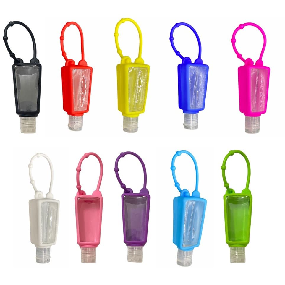 Frasco para Álcool Gel com Suporte De Silicone Bolsa Mochila Viagem