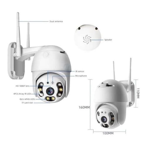 Câmera Ip Wifi Rotativa Externa Dome Prova De Água Hd Yoosee