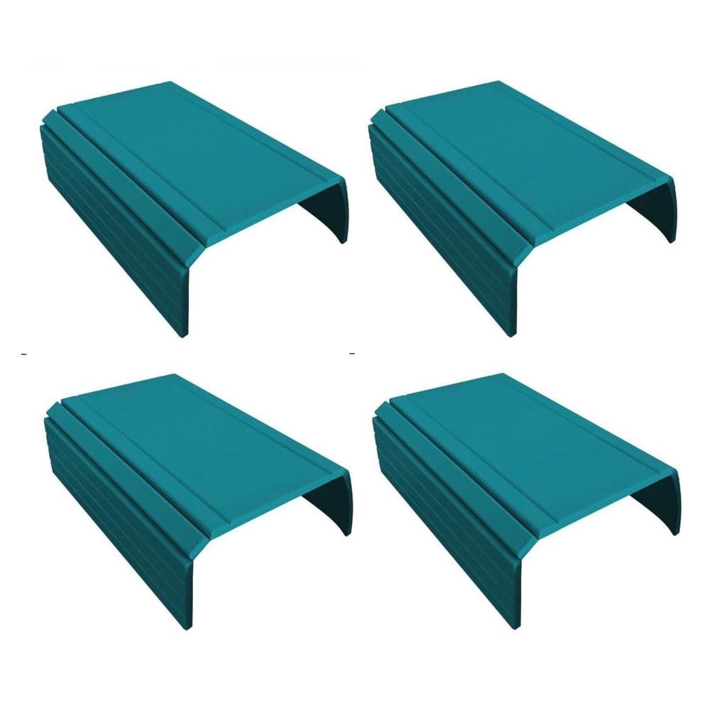 Kit 04un Esteiras Bandeja Reta Flexivel P/ Braço Sofá Azul Tiffany.