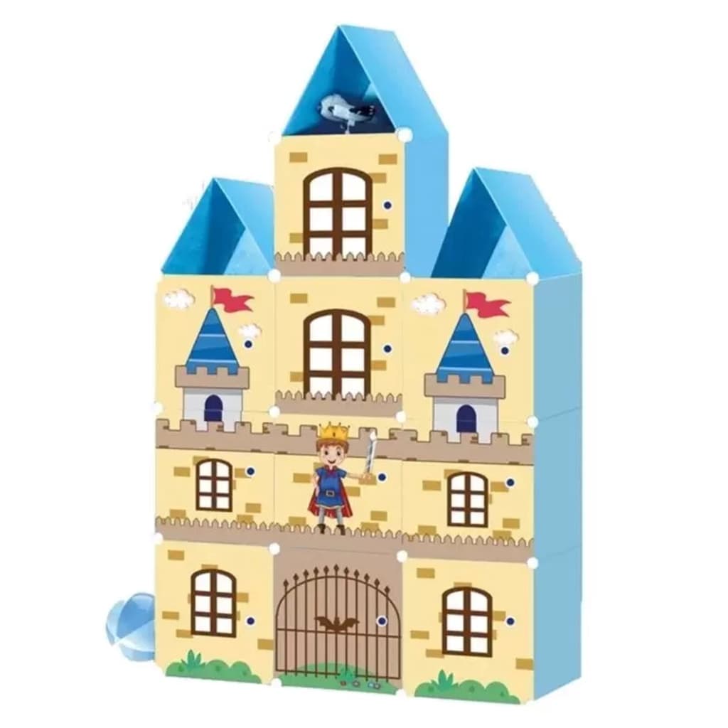 Armário Modular Organizador Infantil Menino Príncipe e Menina Princesa Bichinhos