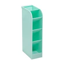 ORGANIZADOR PLÁSTICO VERTICAL 5 DIV. - VERDE PASTEL