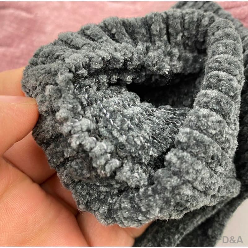 Luva De Lã Chenille tamanho adulto Grossa Macia lisa Fofinha para inverno frio Várias Cores 1 Par
