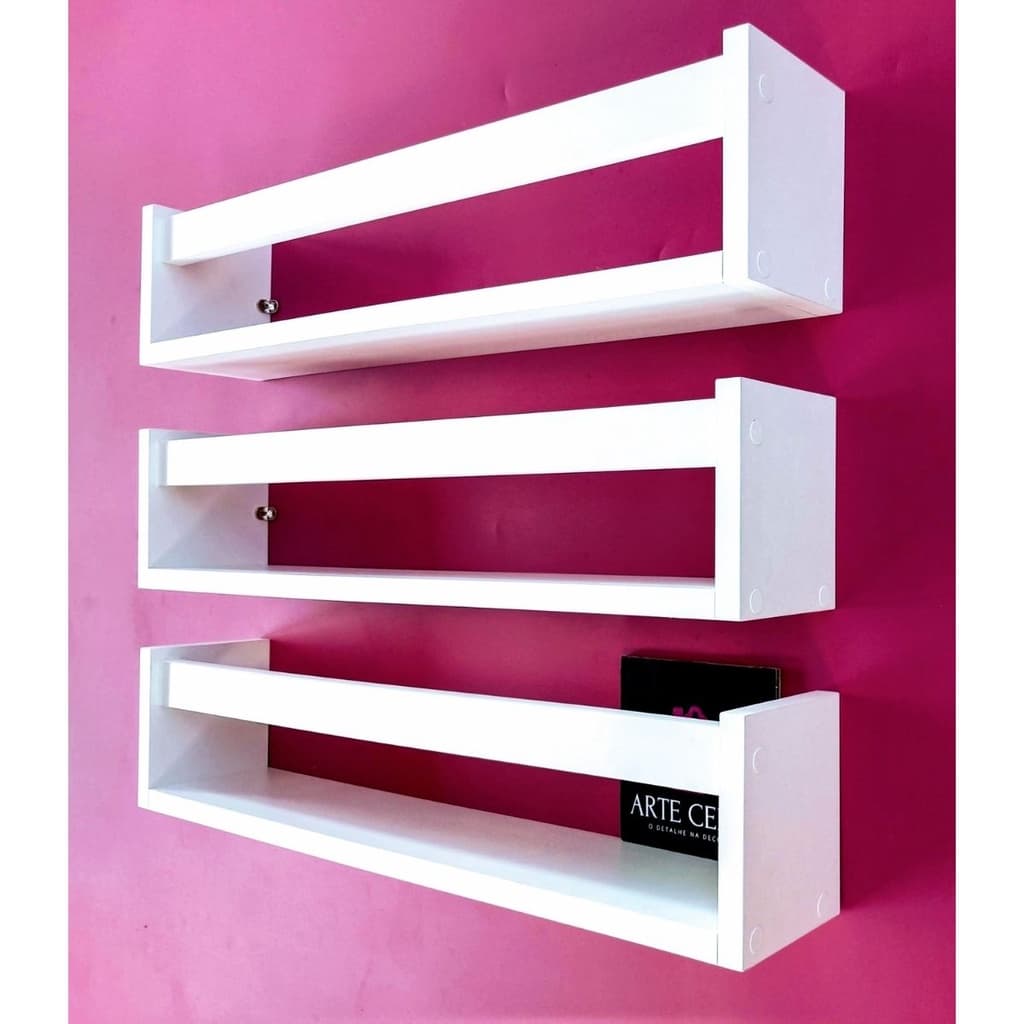 Kit 3 Prateleiras Infantis Porta Brinquedos Nicho Mdf 40 Cm