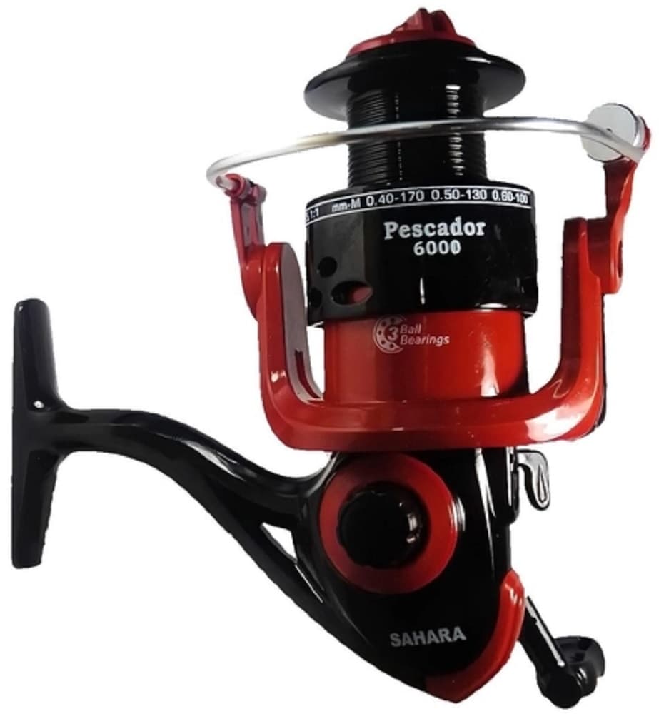 Molinete Da Marca Sahara Modelo Pescador 6000 De 334 Gramas 3 Rolamentos Corpo Grafite Drag De 5 Kg