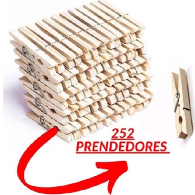 252 Prendedor Pregador De Madeira Tradicional Para Roupa Varal Artesanato