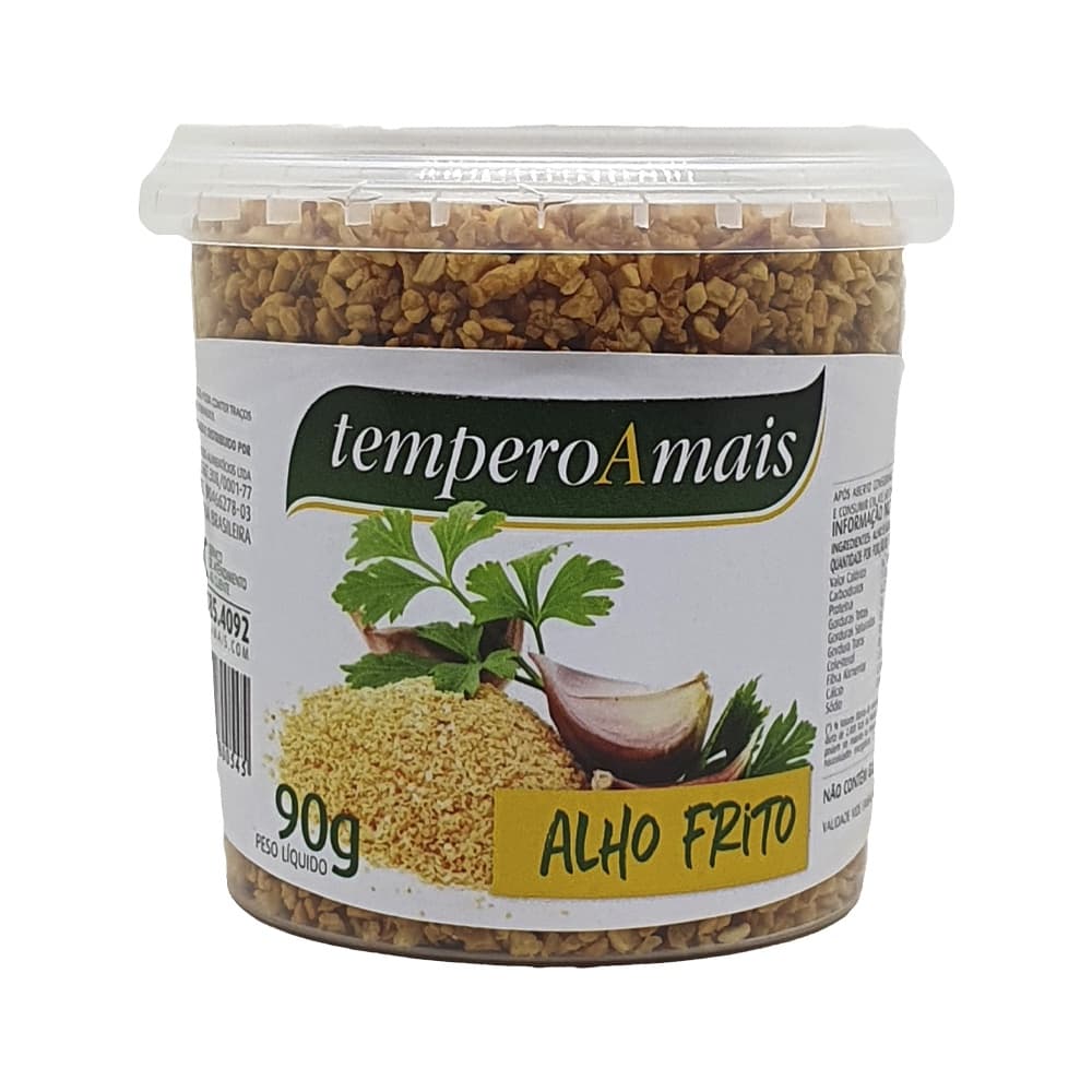 Alho Frito 90g Pote Tempero Alho Desidratado Granulado Sabor e Qualidade TemperoAmais