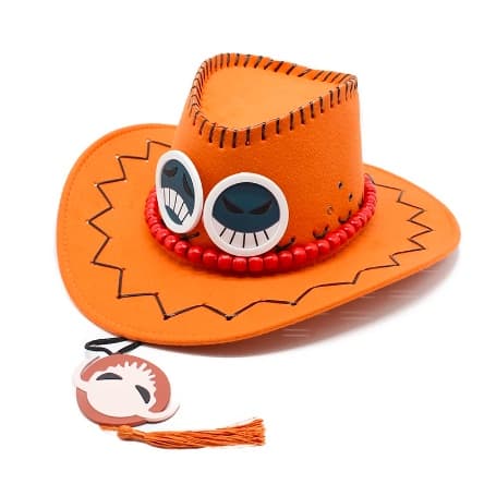 One Piece Portgas D Ace Chapéus Anime Cosplay Cap Cowboy Para Mulheres Dos Homens Piratas Brinquedos Adultos Presente De Natal