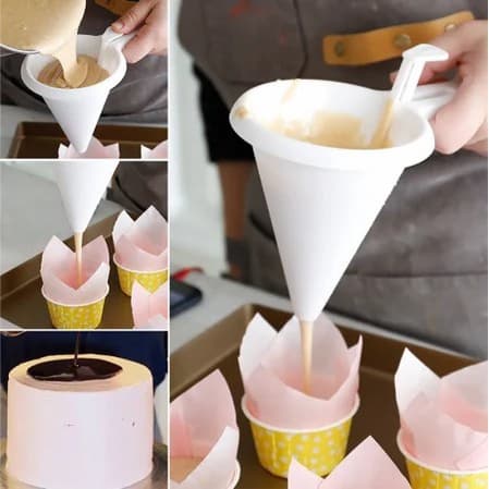 Funil Dosador Dispenser de Massas Cupcake Doces Confeitaria Decoração