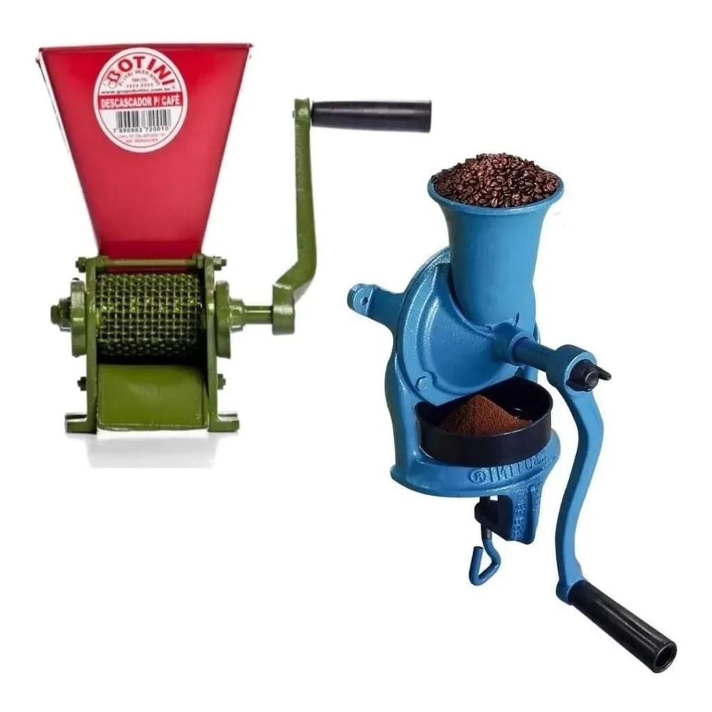 Kit Moinho De Café Manual B03 + Descascador De Café Manual Botini