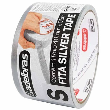 Fita Silver Tape Prata 48mmx5m Area Industrial Envio Em 24 Horas