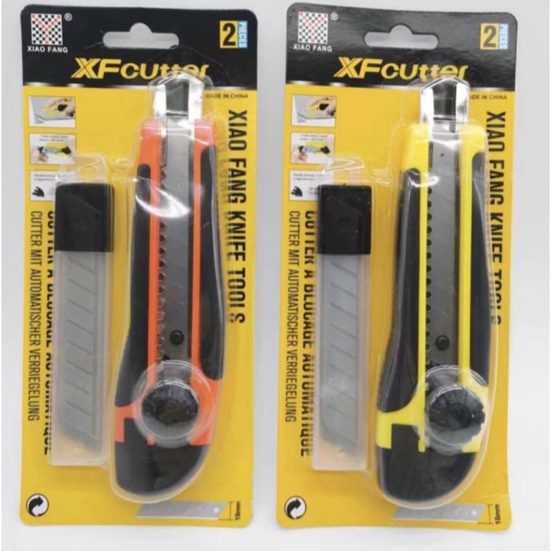 Estilete C/ lâmina Larga 18mm Revestimento Borracha+2 lâminas