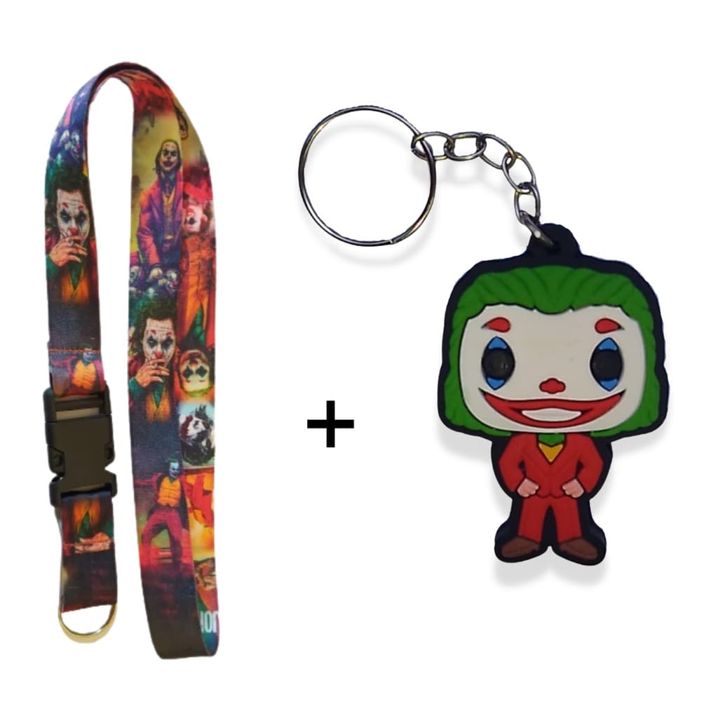 Kit Chaveiro Cordão Moto Pescoço Fecho Engate Rápido Crachá + Chaveiro  Emborrachado Coringa alto Relevo