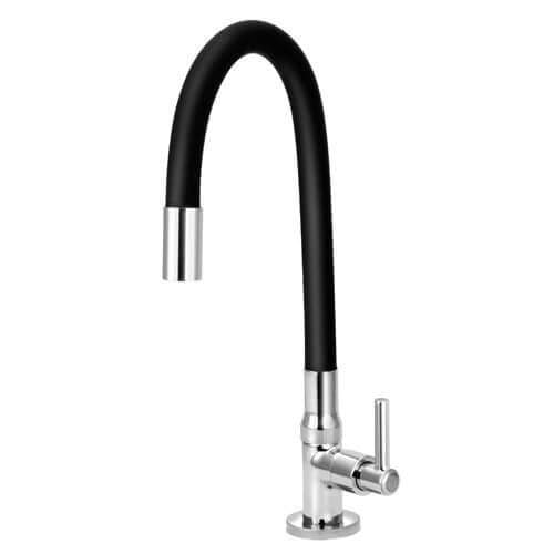 Torneira Gourmet pra Bancada Flex Preta Pia Cozinha