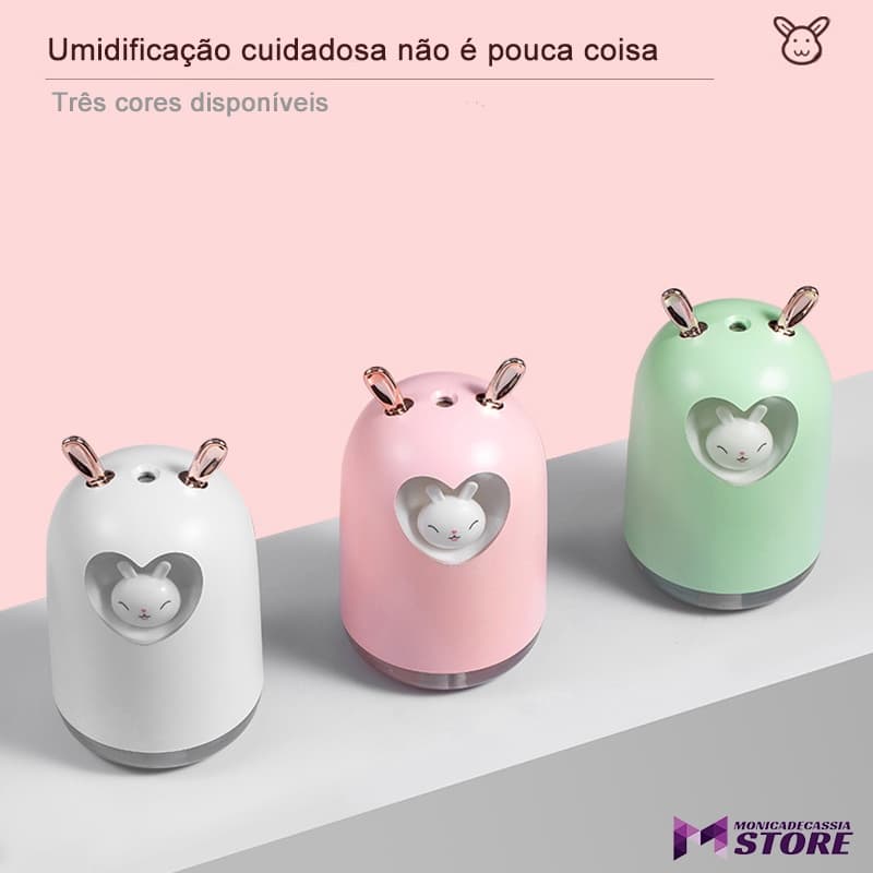 Equipamento Purificador de Umidificador de Ar Portátil com Luz LED para Aromaterapia USB