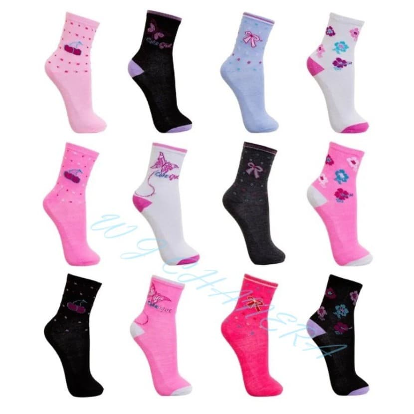 Kit 12/6/3 Pares Meias Feminina Cano Médio Algodão 35 - 40