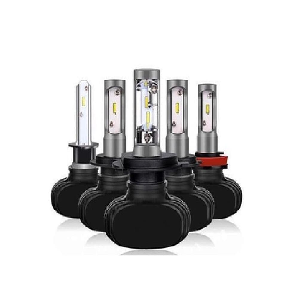 Par Lâmpada Farol Auxiliar Milha S1 Super Led Ultra Branca Carro 6000k H1 H3  H4  H7 H11 Uno Golf Honda