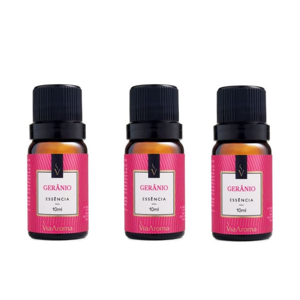 3 un Essências Geranio - 10Ml Via Aroma