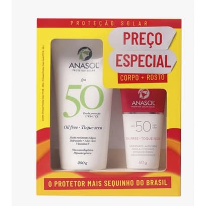 Kit especial protetor solar facial + corporal Anasol