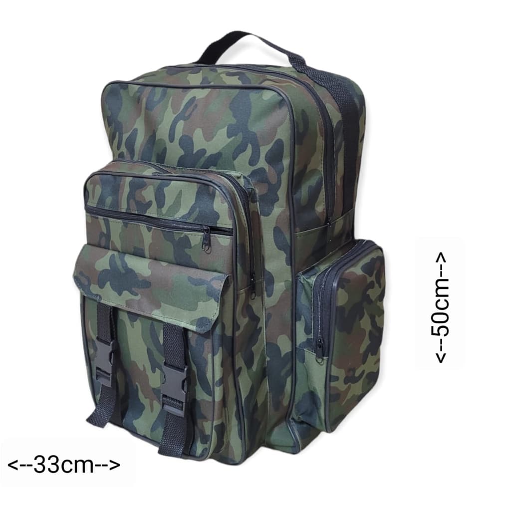 MOCHILA CAMUFLADA G6 S/S GRANDE RESISTENTE PARA PESCA, ESPORTIVA, MOTOBOY, ESCOLA, ACADEMIA TRABALHO
