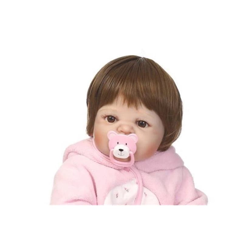 (só peruca sem boneca) Reborn Menino/Menina Sticked Peruca De Cabelo Realista De Silicone Bonecas DIY Acessório Da Boneca
