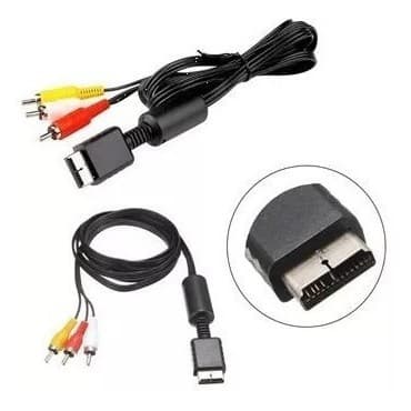 Cabo Av Audio E Video Rca Para Playstation 1, Ps2 E Ps3 1.80MT