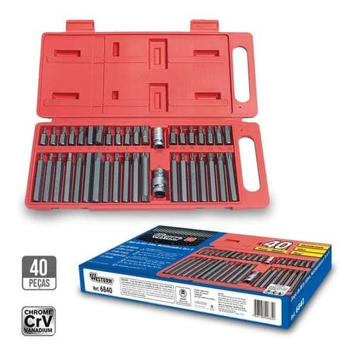 Jogo De Ferramentas Bit Torx, Alen ,multidentado 40 Pcs 6840