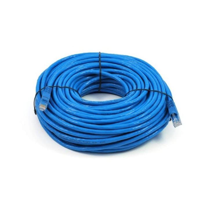 Cabo de Internet 20 Metros Crimpado Cor Azul Cabo para Rede