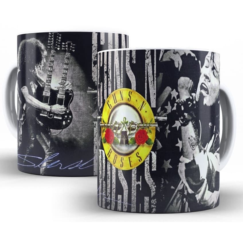 Caneca de Cerâmica Guns N Roses AXL E SLASH