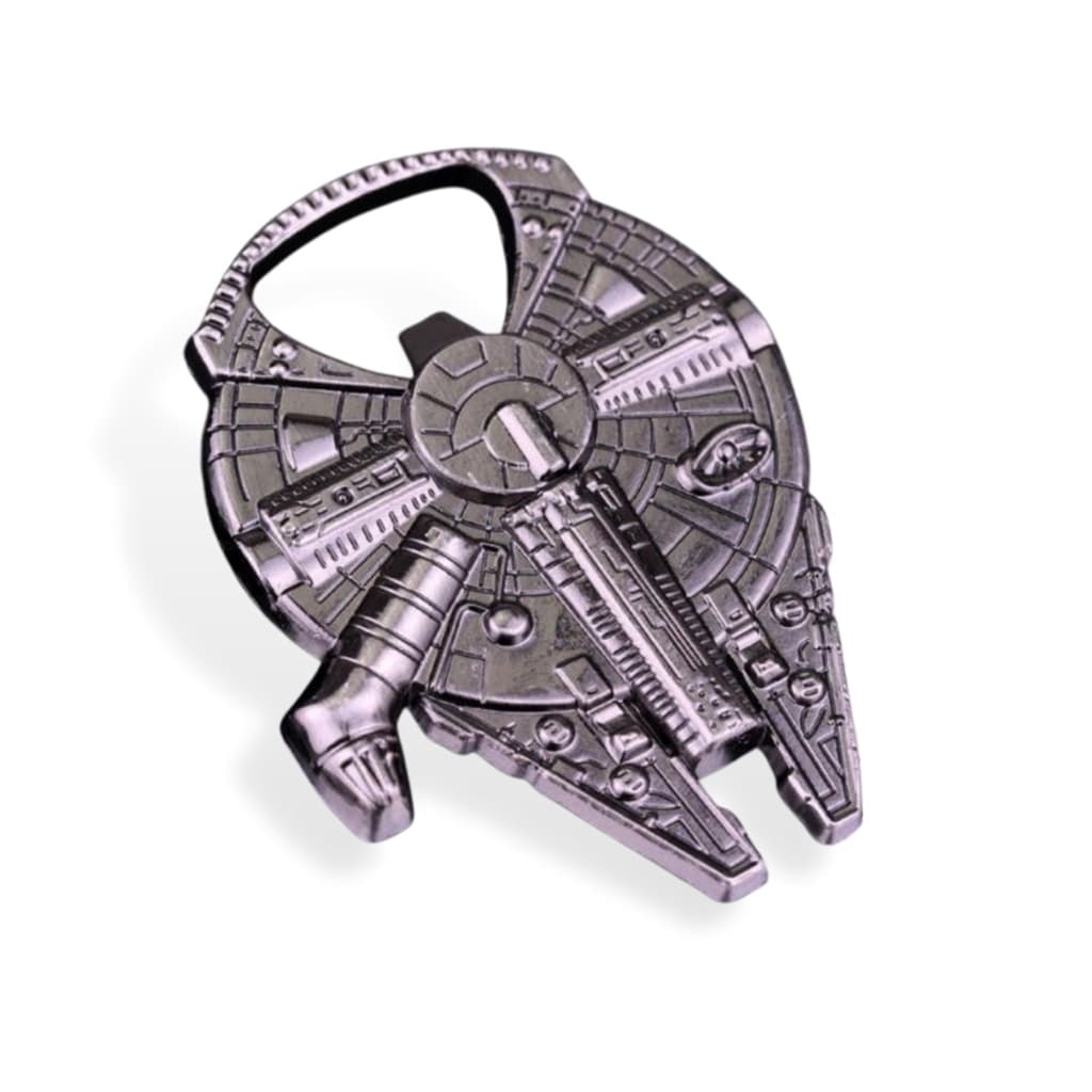 Abridor De Garrafa Personalizado Millennium Falcon Nave Fictícia Da Franquia Star Wars Presente Decorativo Cozinha Bar Área Gourmet Produto Geek De Metal Resistente