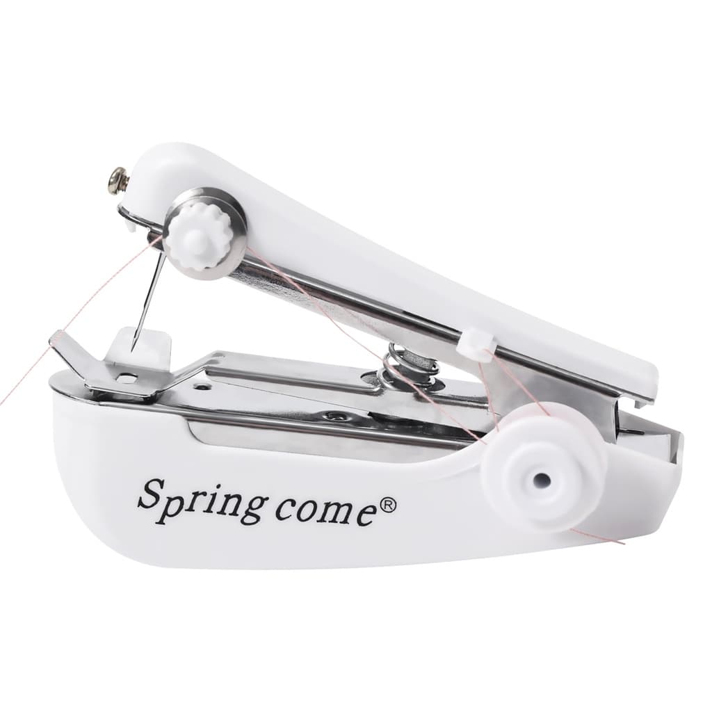 Mini Máquina De Costurar Spring Come Portátil Mini Maquina Costura Pequenos Reparos Com Linha Agulha