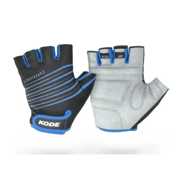 Luva Ciclismo Kode Experience Dedo Curto Bike Academia Mtb Speed - Cor Azul