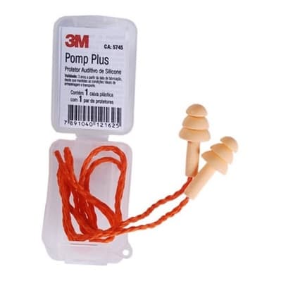 Protetor Auricular Plug Silicone Pomp Plus C/ Cordão 3m