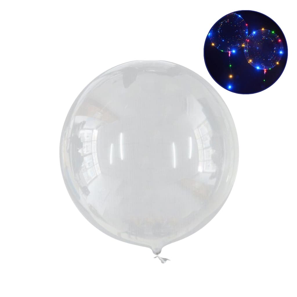 Kit 2 un balão bubble transparente bola decorativa festa decoração arco topo de bolo pisca pisca personalizavel