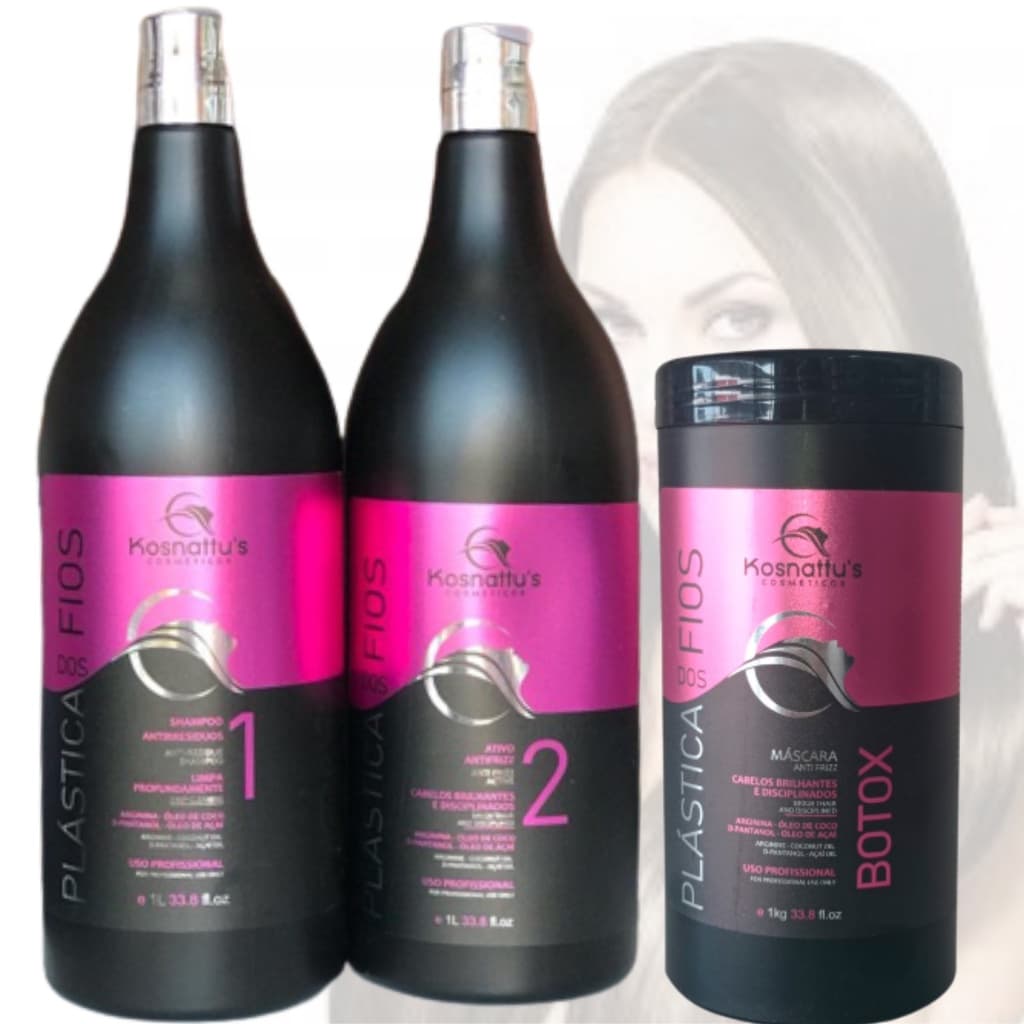 Kit Plástica de Fios Selagem Kosnattus 3x1000 ml