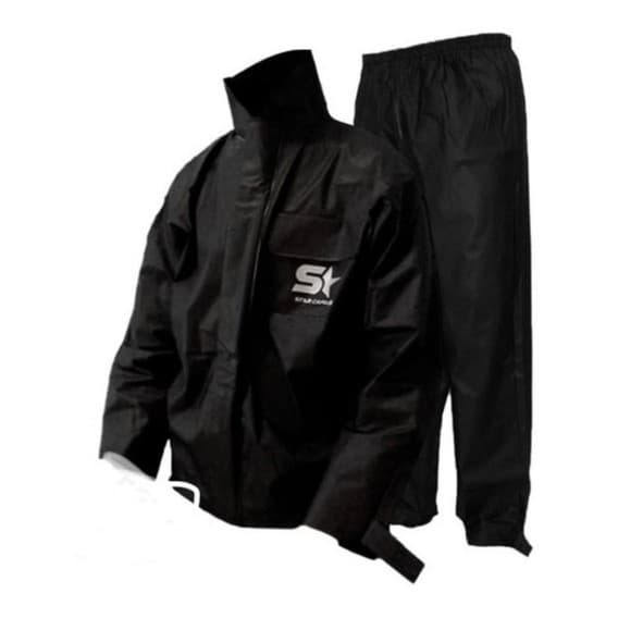Conjunto De Chuva Capa Jaqueta e Calça PVC Star Capas Unissex Resistente Impermeável  P M G GG