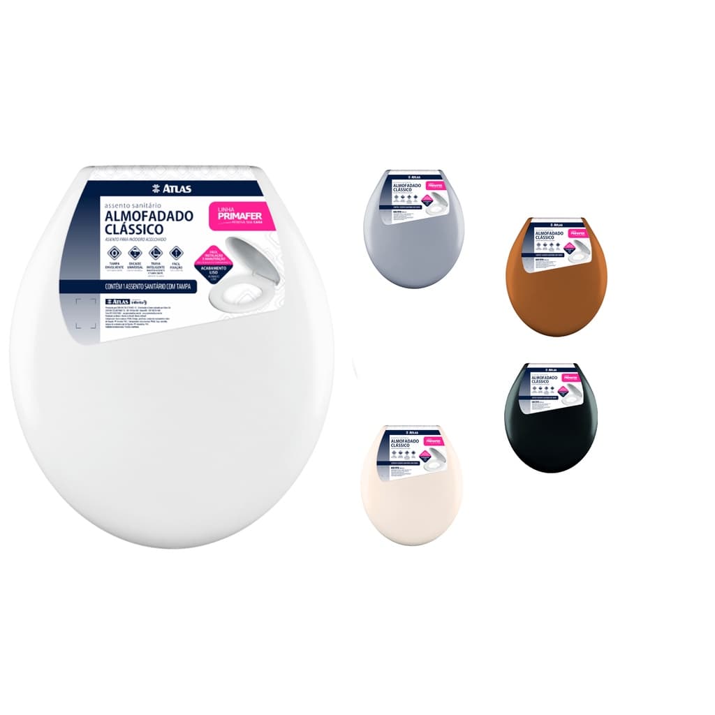 Assento Sanitário Confortável Premium Plástico Oval Encaixe Padrão Tapa de Privada Branca tampa de vaso sanitário assento sanitário almofadado assento sanitário tampa de vaso sanitário almofadado vaso sanitário