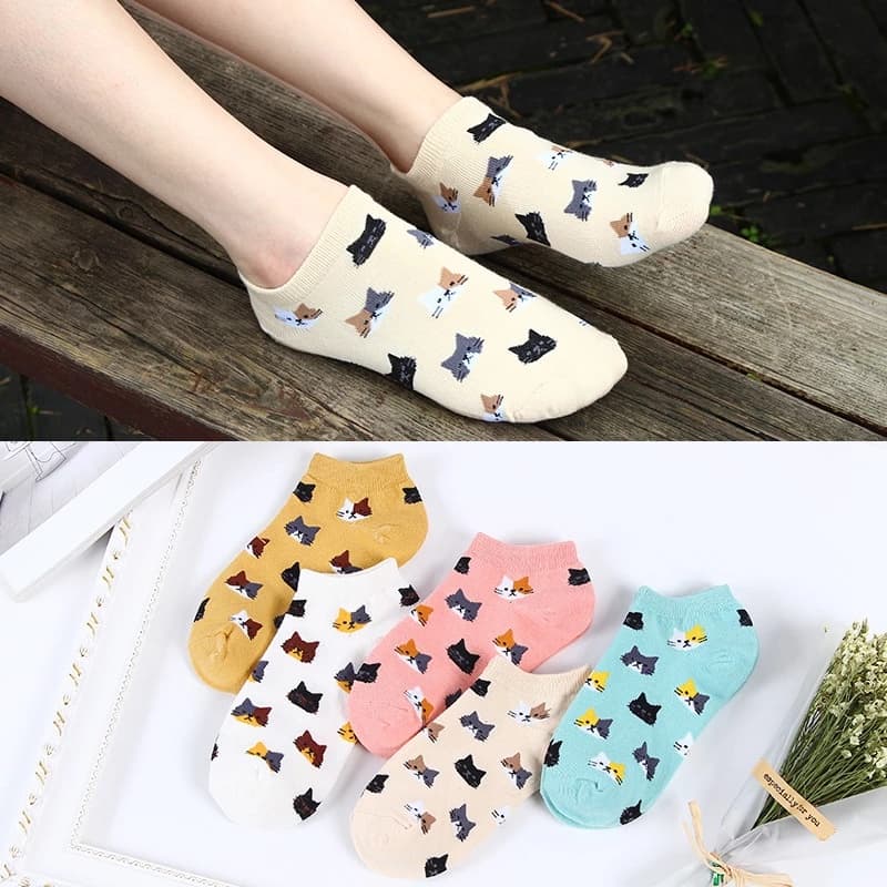 Kit 3 Pares de Meias femininas Soquetes de Algodão Diversas Cores Promoção
