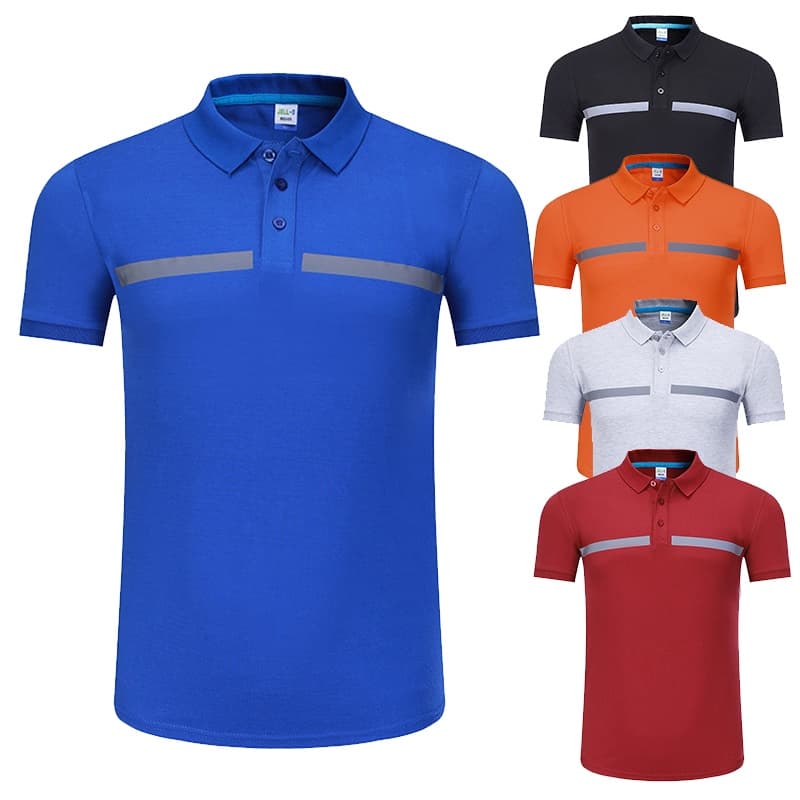 Camisas Polo De Segurança Reflexivas Para Homens Verão Sólido Camisa De Manga Curta Respirável E Secagem Rápida