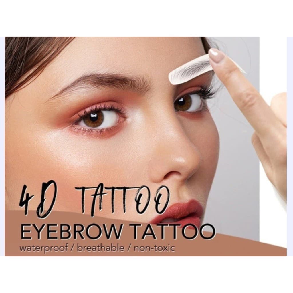 1 Par de Adesivo De Sobrancelhas Tatoo 4d Aprova De Água.