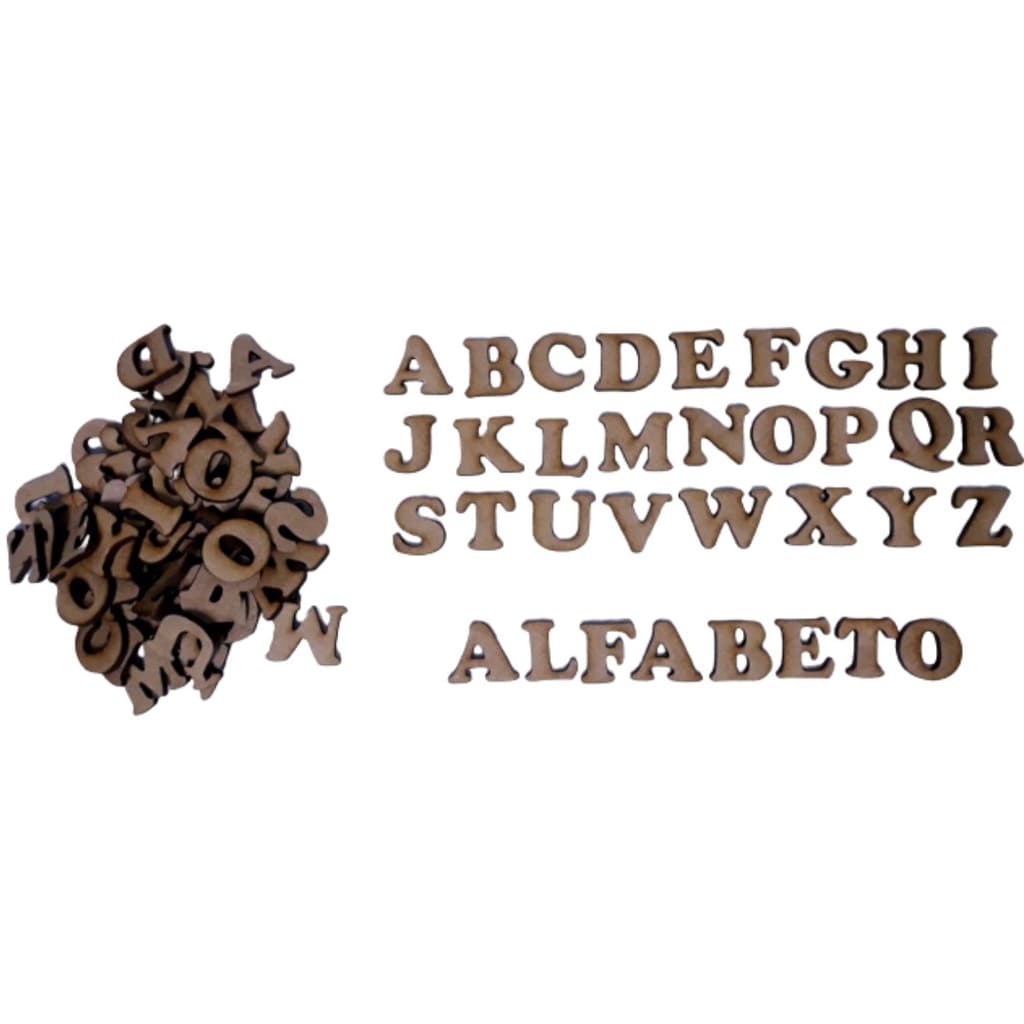 Alfabeto 4 Kits Com 104 Letras MDF 3mm Letras 2cm Altura Alfabeto Completo