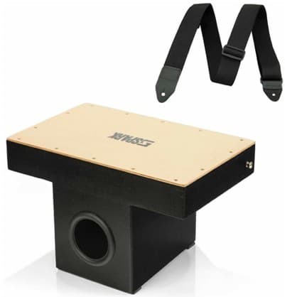 Cajon de Colo Elétrico Eletroacústico PRO + Correia Cajon Spark Instrumentos Musicais Percussão