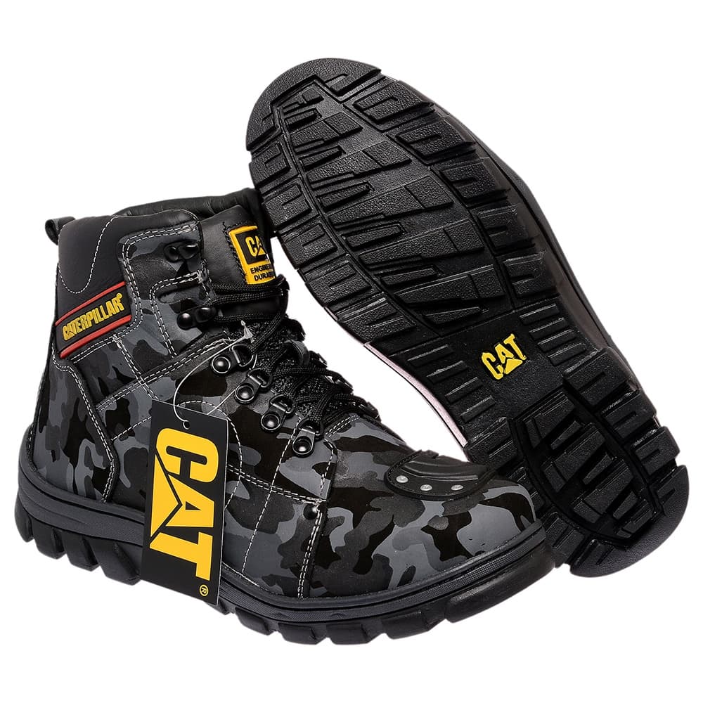 Bota Coturno Motociclista Camuflada Caterpillar Masculino CAT Original TOP!!