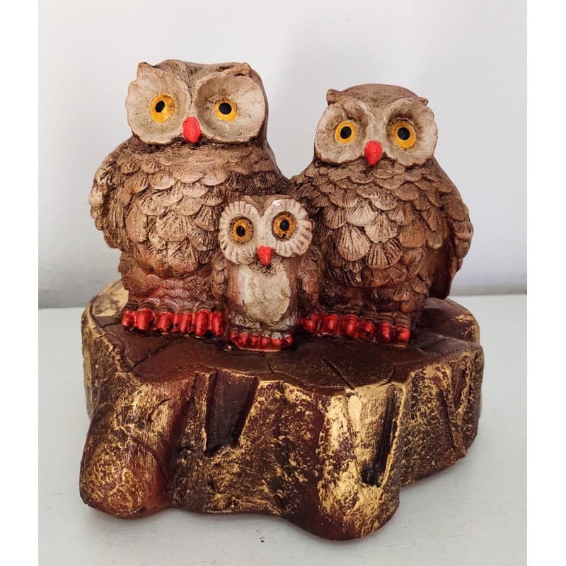 🌙 Enfeite Família de Corujas / Corujinhas decorativas / Coruja familia para casa sala pedagogia professora decoração porcelana decorações lindas para presente quarto
