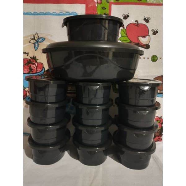 Jogo De Potes  Com 14 Peças  Tampa De Pressão Formato: Oval.