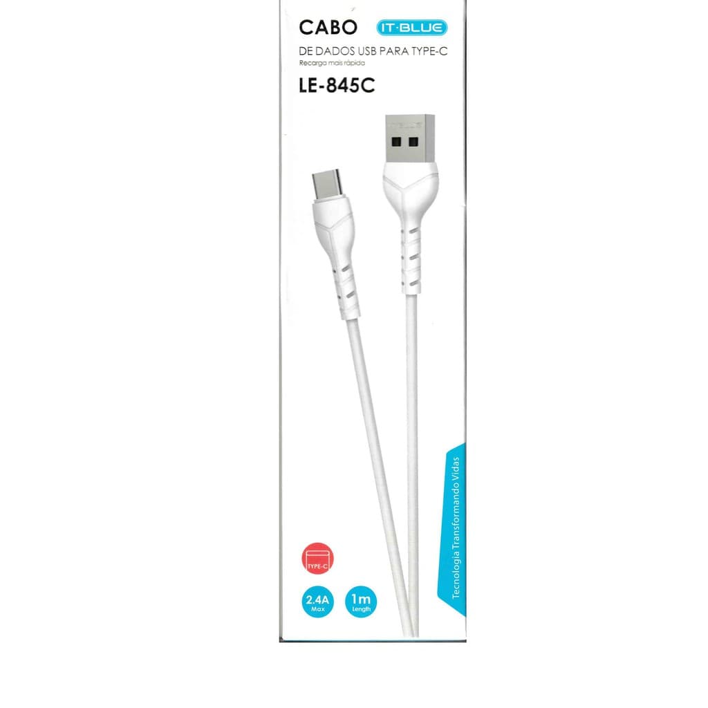 cabo de datos it blue tipo c resistente 2.4A 1 metro