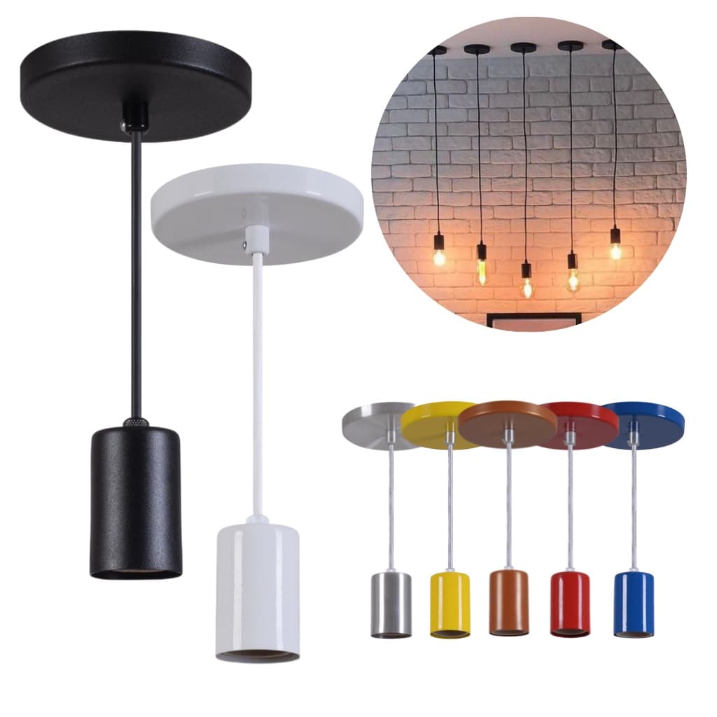 2 Pendentes Copinho Vintage em Alumínio Várias Cores Para Balcão Cozinha Banheiro - T&T Iluminação