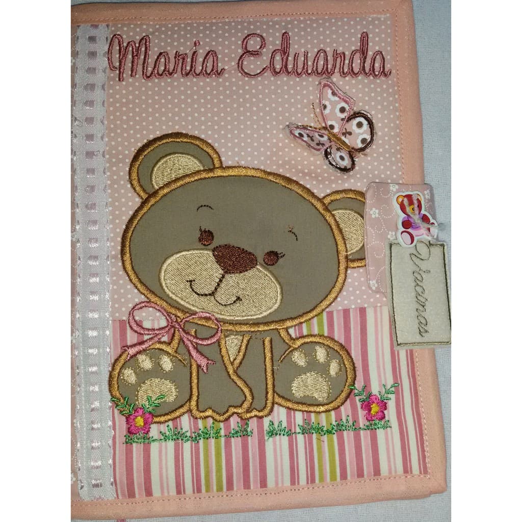 capa capinha caderneta de vacinas, enxoval