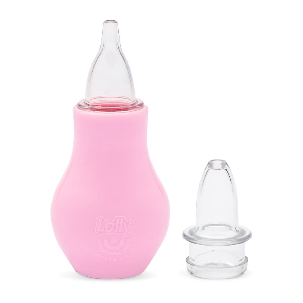 Aspirador nasal bebe lolly 2 em 1 rosa menina